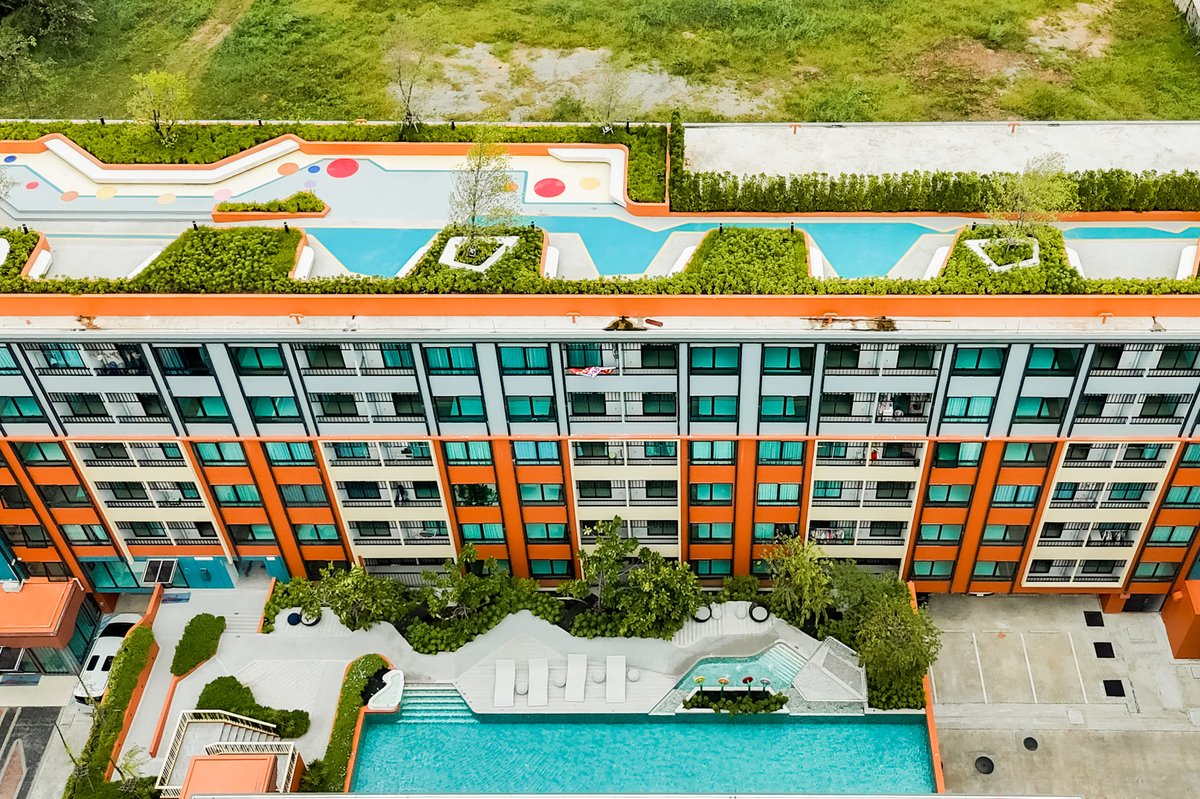 The Cube Amaze — aerial view with rooftop and ground pools